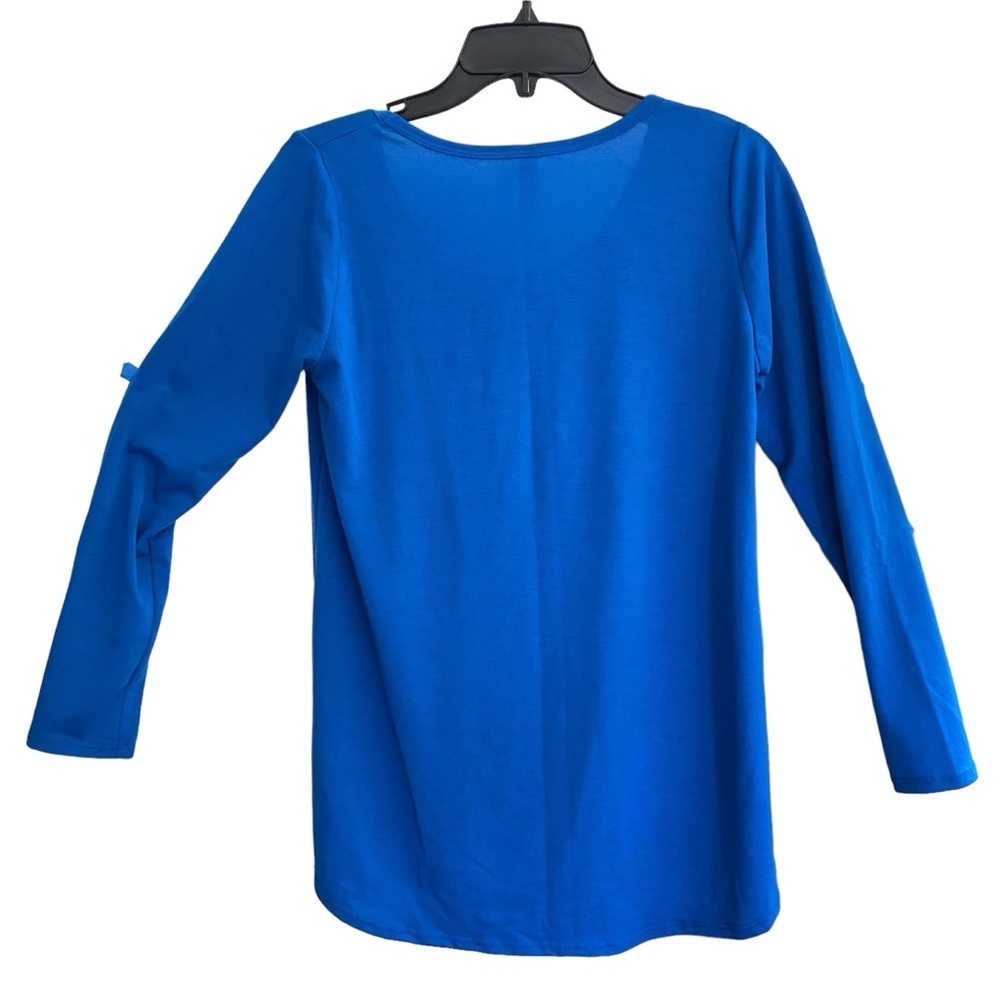 LulaRoe LYNNAE Royal Blue Long Sleeve Size SMALL - Picture 4 of 5